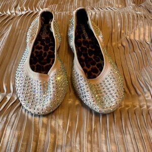 Girls rhinestone dress flats. New. Never worn